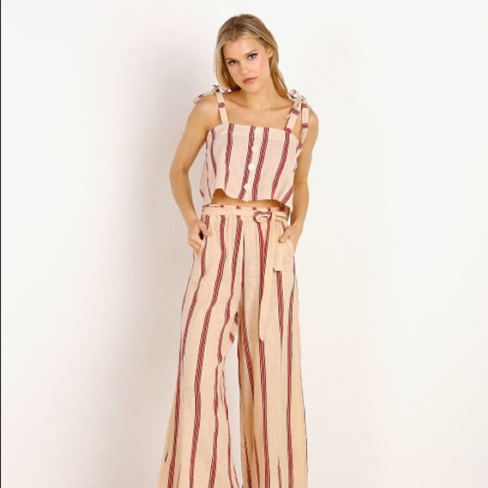 cute striped 2 piece set